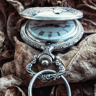 Chaimaa Berdal hand engraved silver pocket watch.