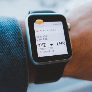 David Preston LCD screen smart watch.